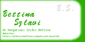 bettina szlavi business card